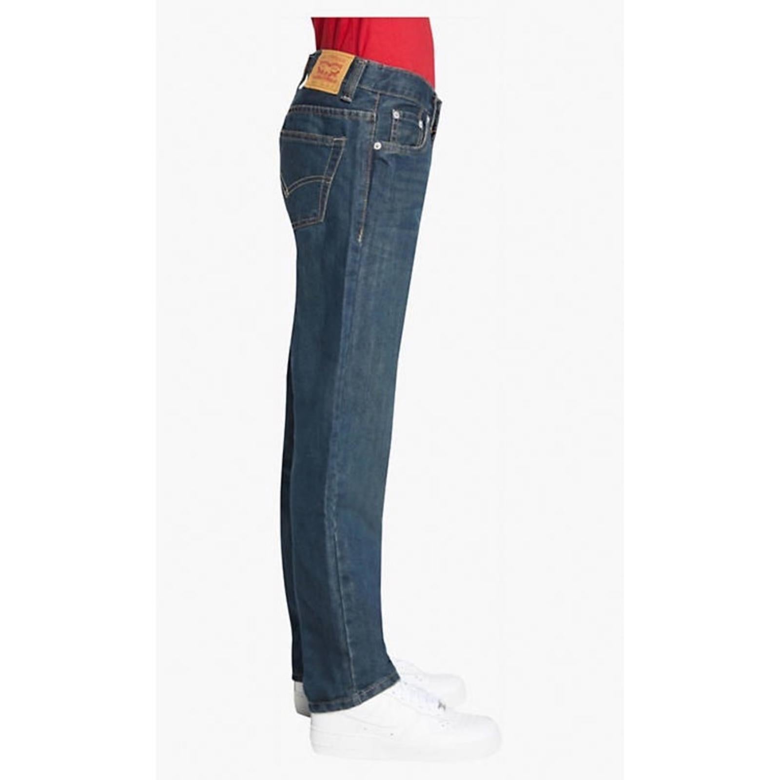 Levi’s 505 Jeans Husky Regular Fit Straight Leg in Blue Denim Size W33 X L28 NWT