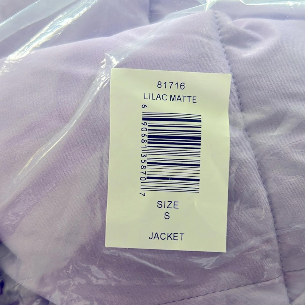 AQUA Quilted Cropped Puffer Jacket in Lilac, Size S New w/Tag Retail $168