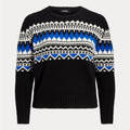 Lauren Ralph Lauren Fair Isle Wool-Blend Crewneck Sweater, Size S New w/Tag $225