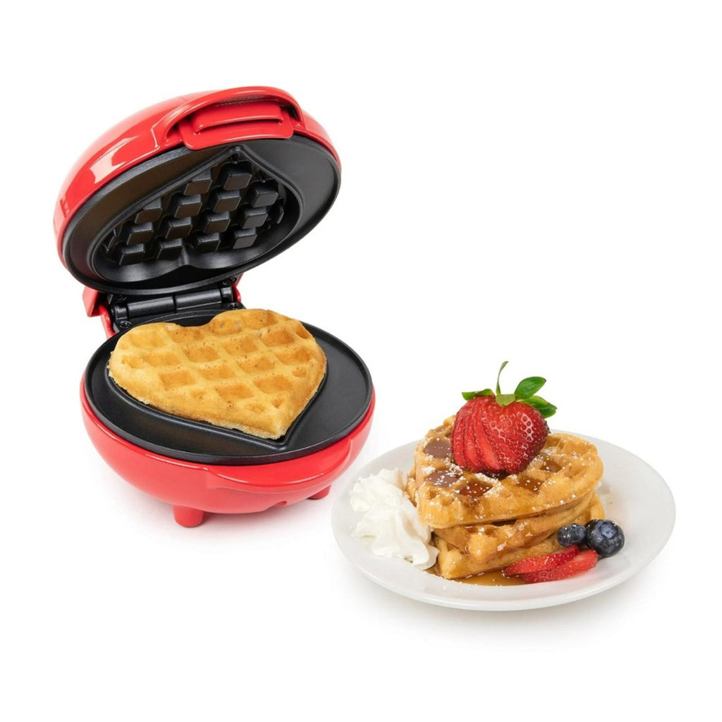 Nostalgia MyMini Heart Waffle Maker, Red New in Box