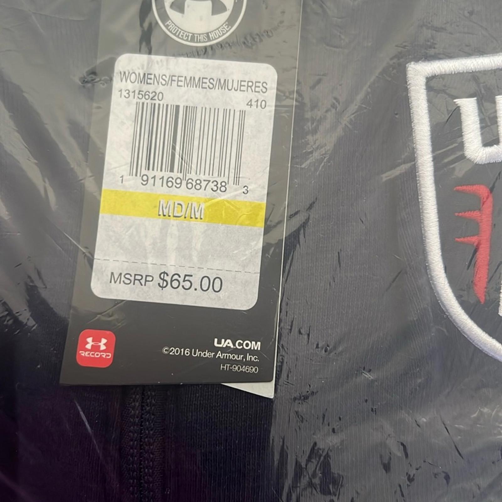 Under Armour Team USA Bomber Jacket Zip Sweatshirt Patriotic Navy Size M NWT