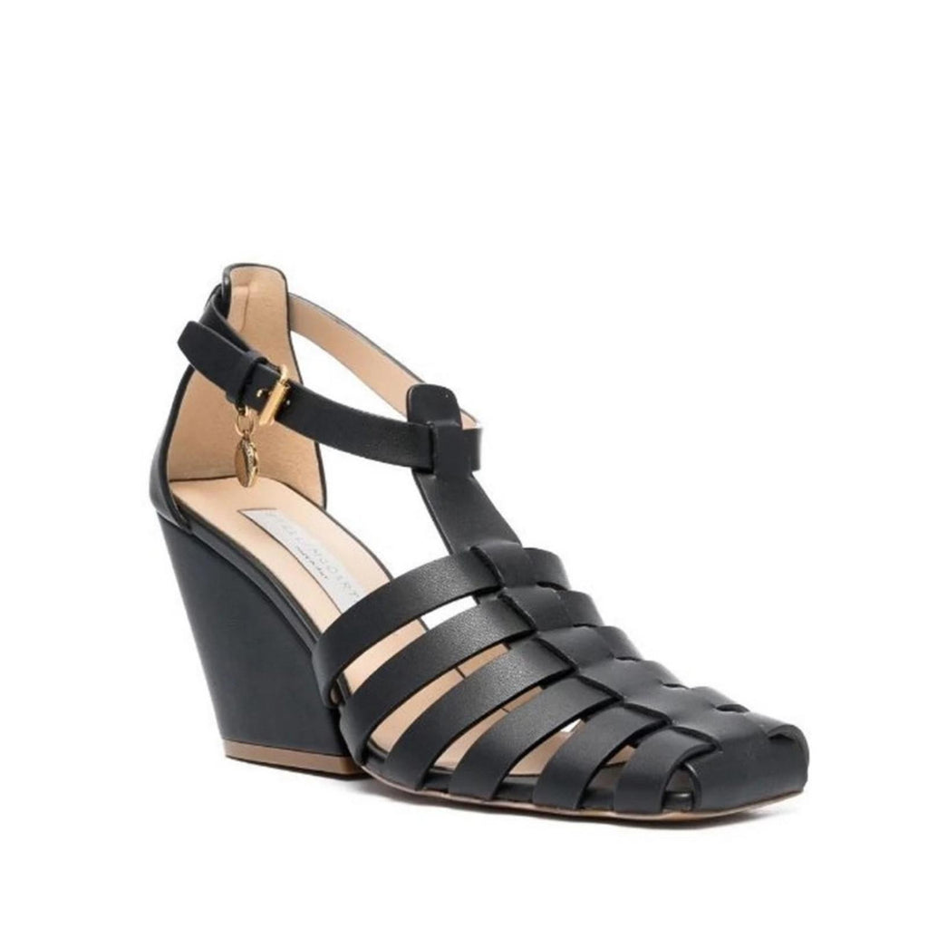 Stella McCartney Cowboy Wedge Sandals, Black Size 36.5 New in Box, Retail $1,045