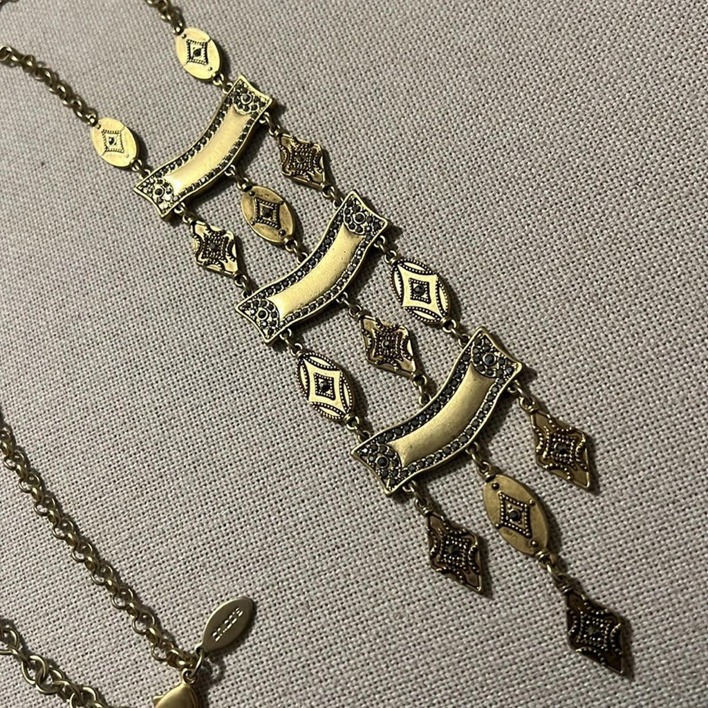 NEW Chico’s Mia Ladder Necklace in Gold , New without Tag SOLD OUT