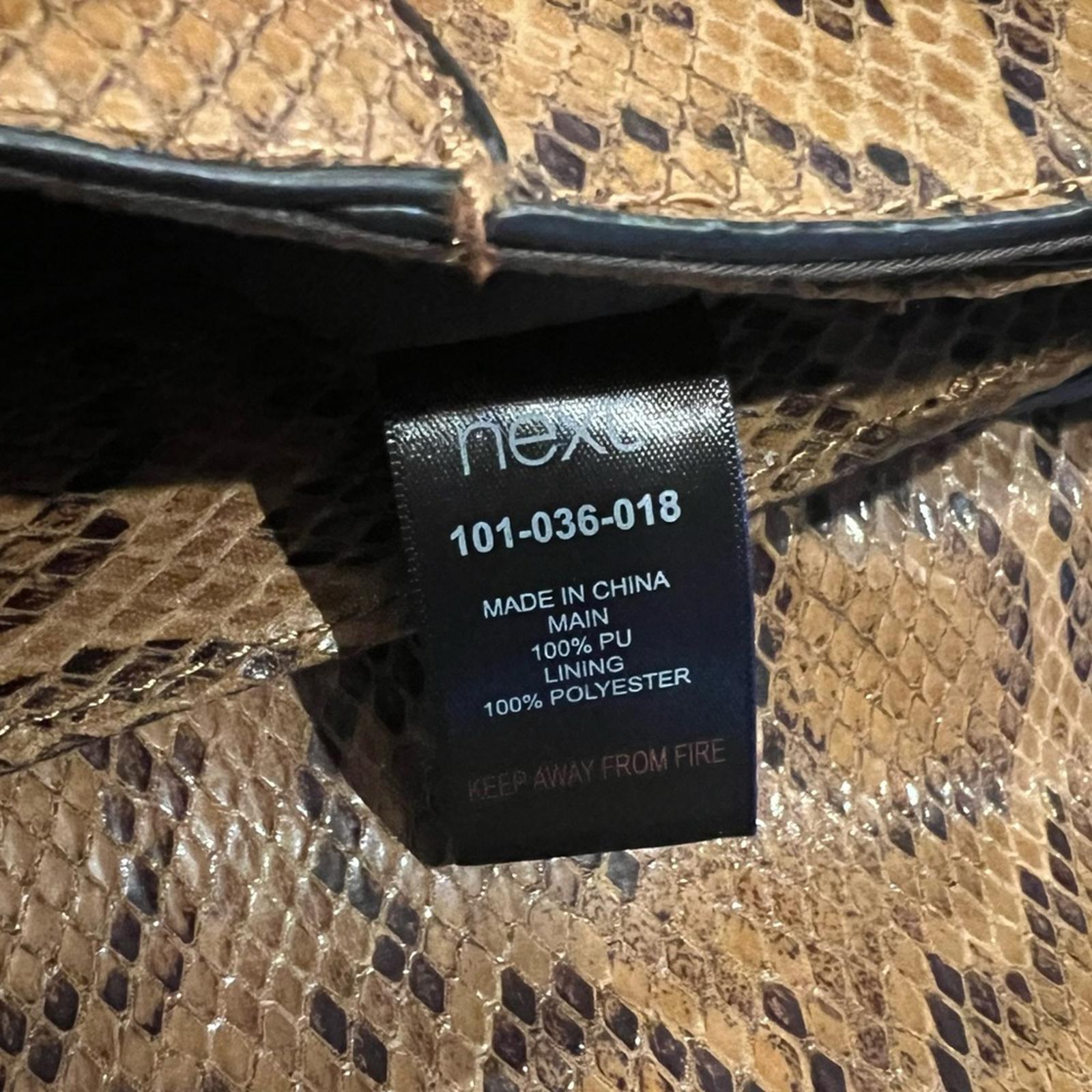 NEXT Crossbody Bag in Brown Snake Print