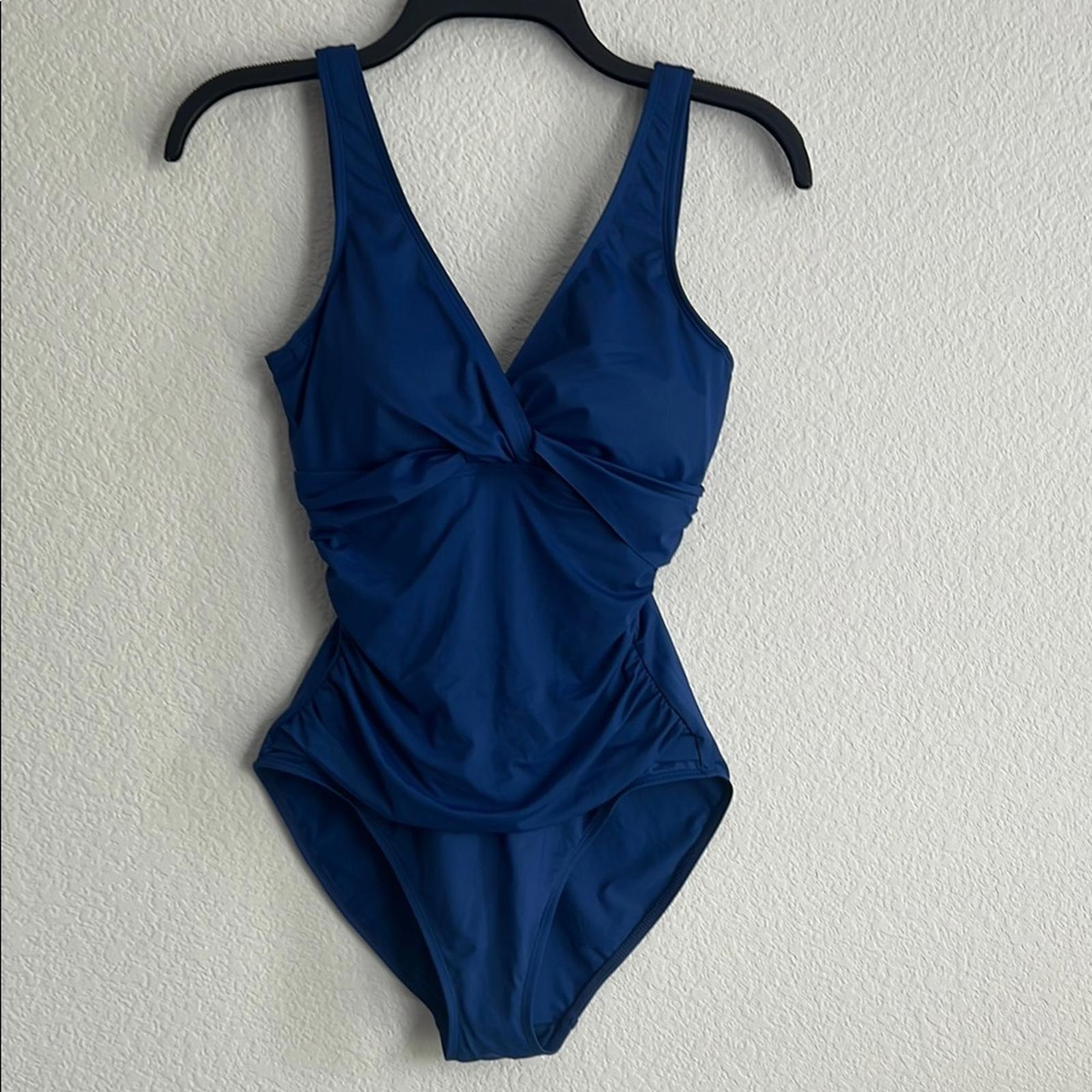 Lauren Ralph Lauren Stretch Tummy Control Twist Front Swimsuit, Size 6 NWT