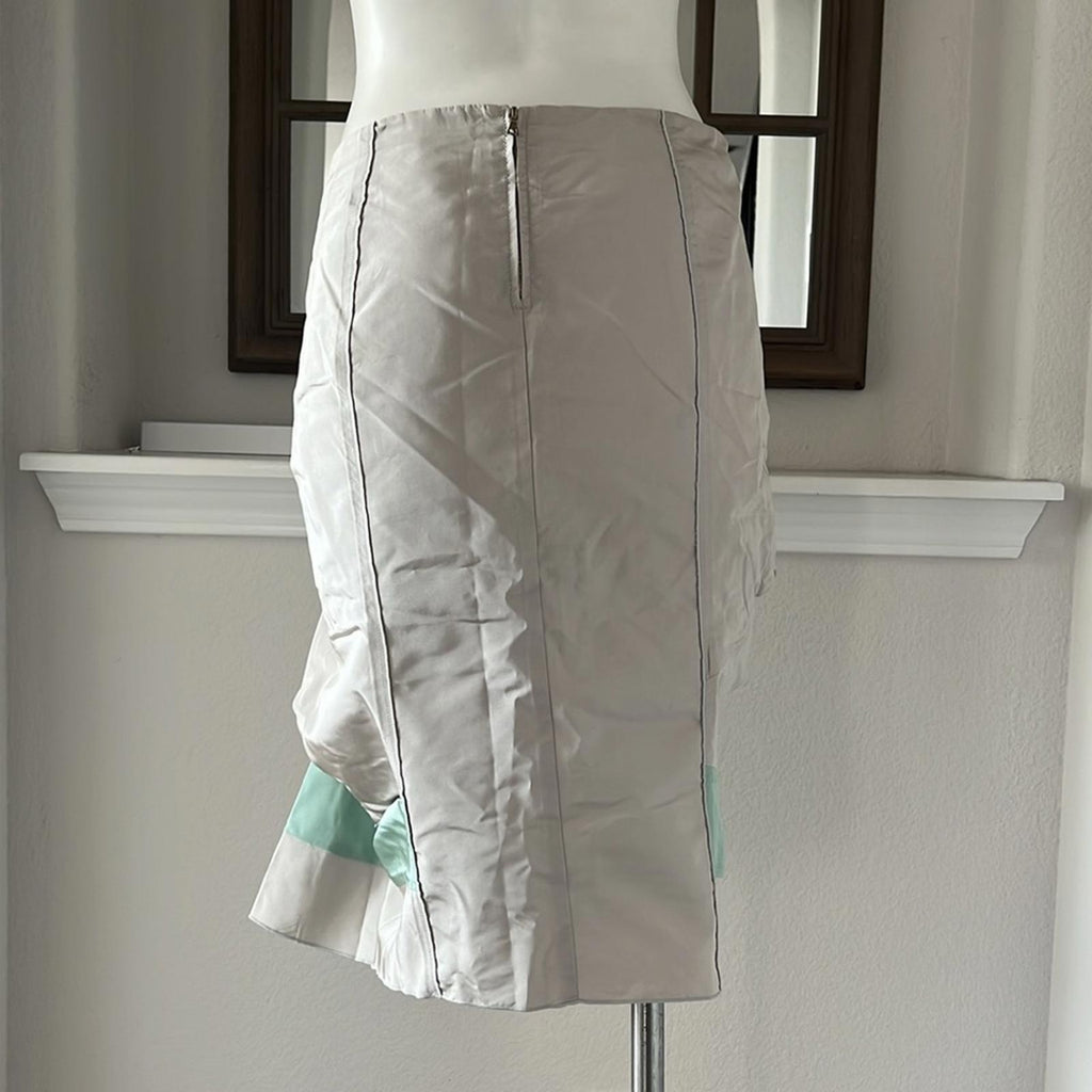 NEW Marc Jacobs Grey Pleated Detail Midi Skirt, Size 6 EXCELLENT!