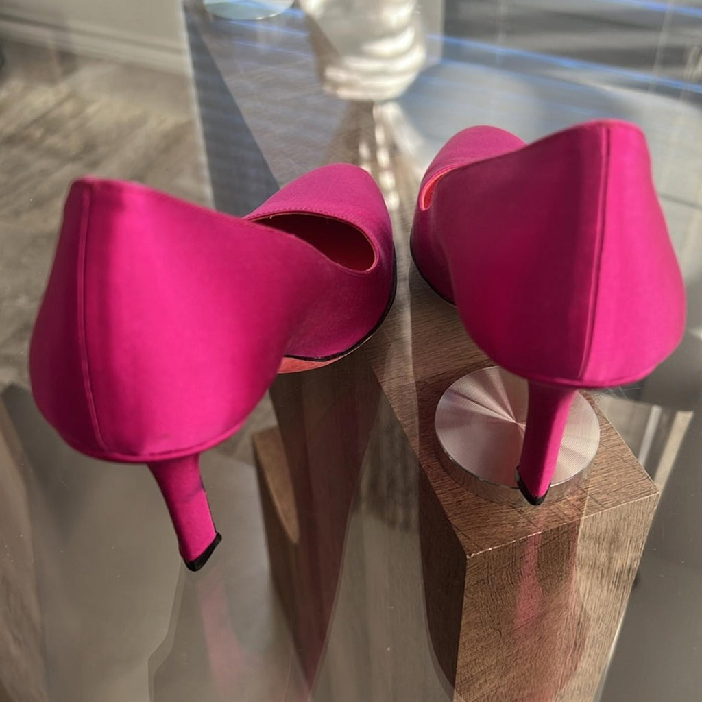 Judith Lieber Fuchsia Pumps Size 6 (Made in Italy) EXCELLENT!
