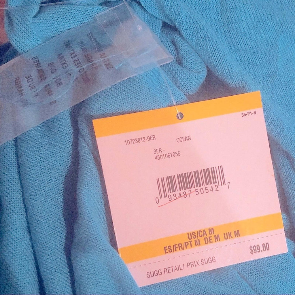 Kasper Open Front 3/4 Sleeve Cardigan in Ocean Blue, Size M New with Tag