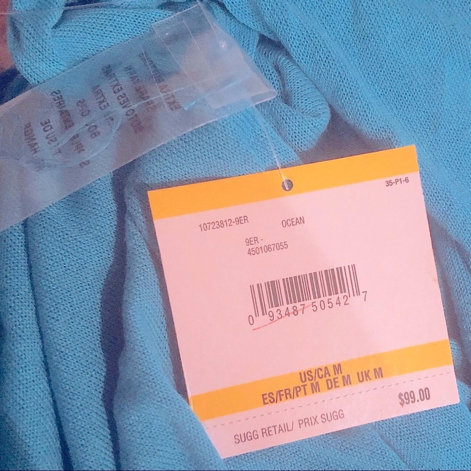 Kasper Open Front 3/4 Sleeve Cardigan in Ocean Blue, Size M New with Tag