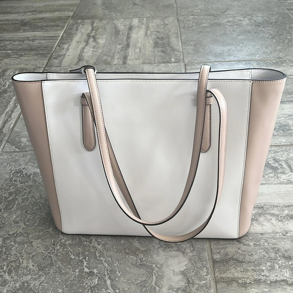 Kate Spade New York Schuyler Medium Tote in White/Beige EXCELLENT! Retail $329