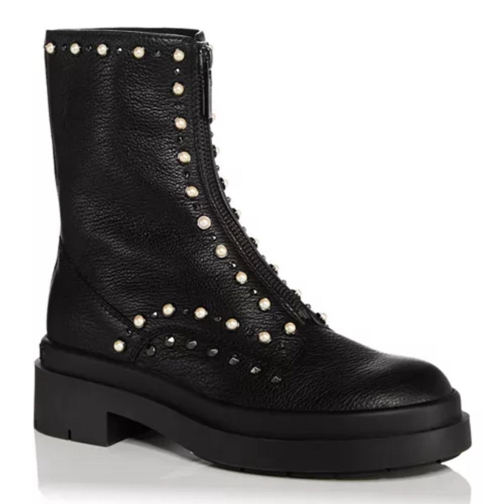 Jimmy Choo Nola Embellished Ankle Boots in Black Size 37.5 New + DustBag $1395