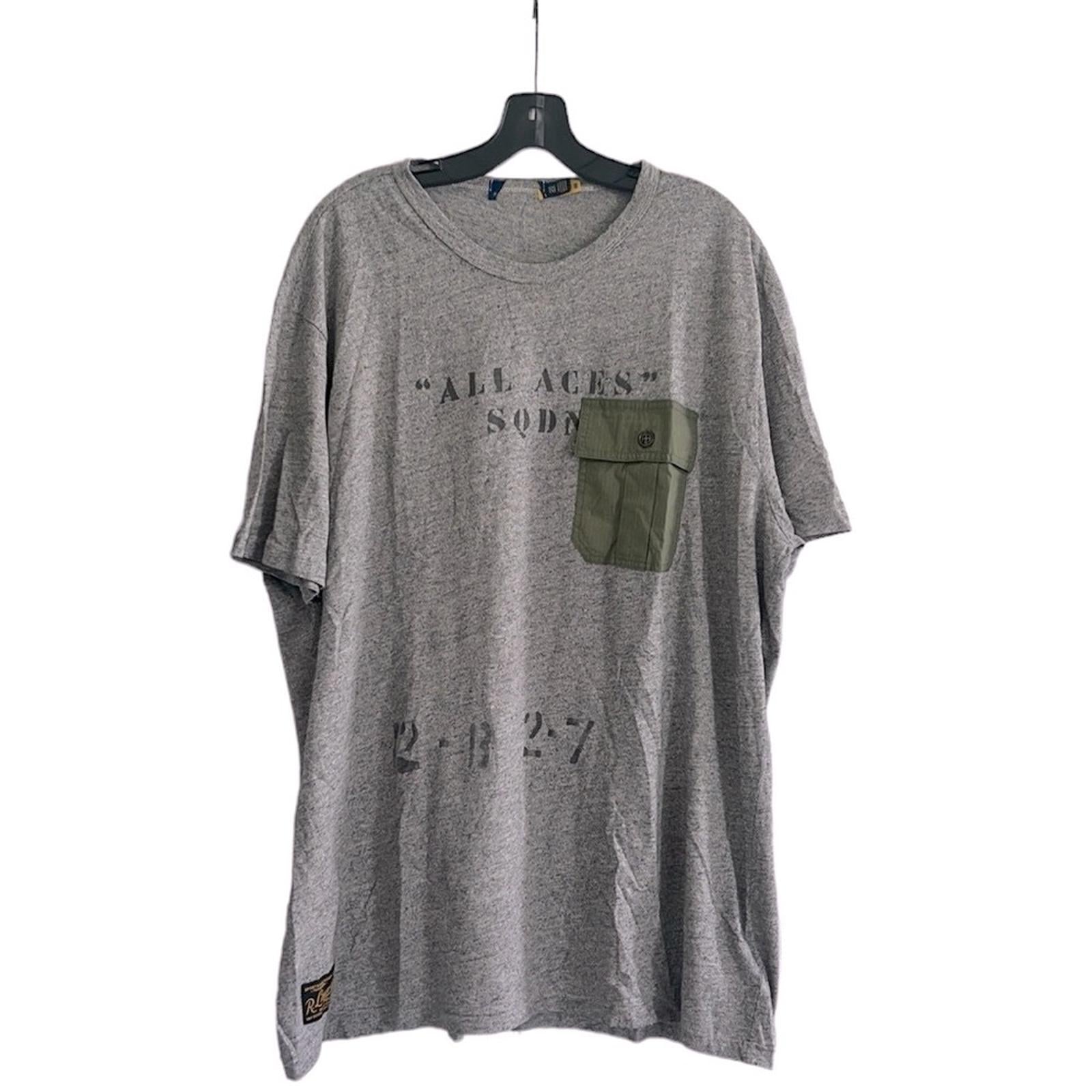 NEW Polo Ralph Lauren Sportsman Classic-Fit Army Green Pocket Jersey T-Shirt XXL
