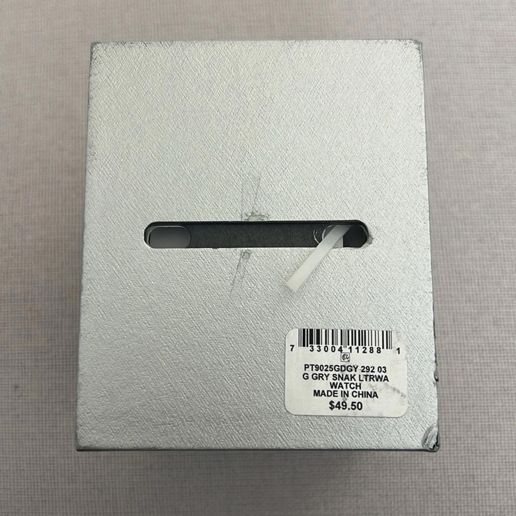 INC Gray Faux Snake Strap Watch 38mm, New w/Tag Retail $49.50