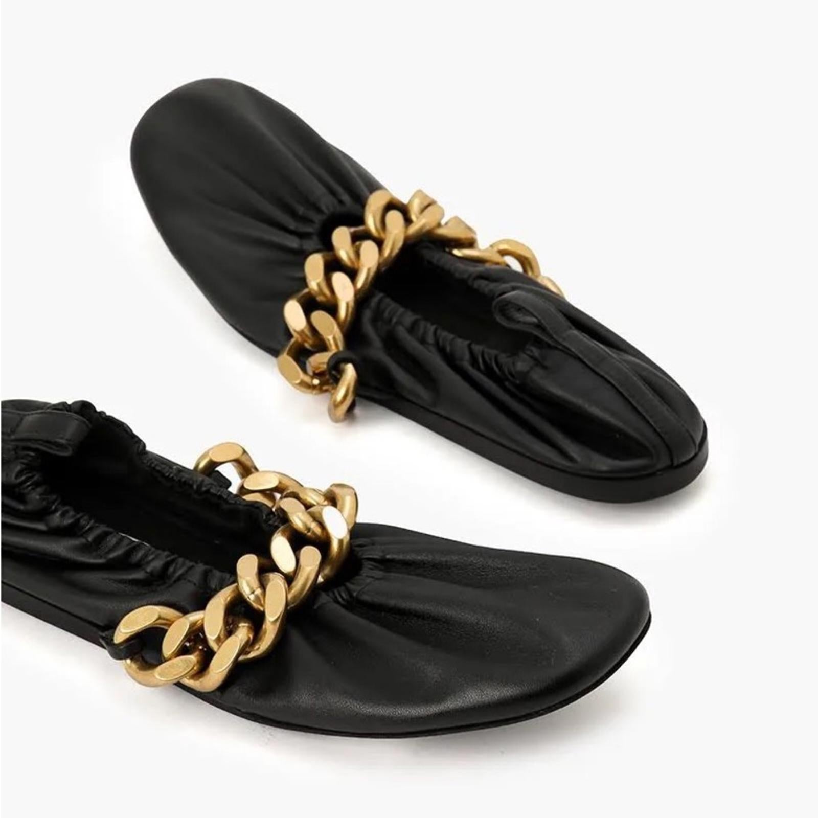 Stella Mccartney Falabella Faux Leather SlipOn Ballet Flats Size 36.5 NEW $750