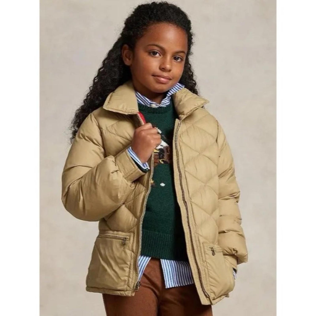 Polo Ralph Lauren Water-Repellent Belted Quilted Jacket Size 6X New w/Tag