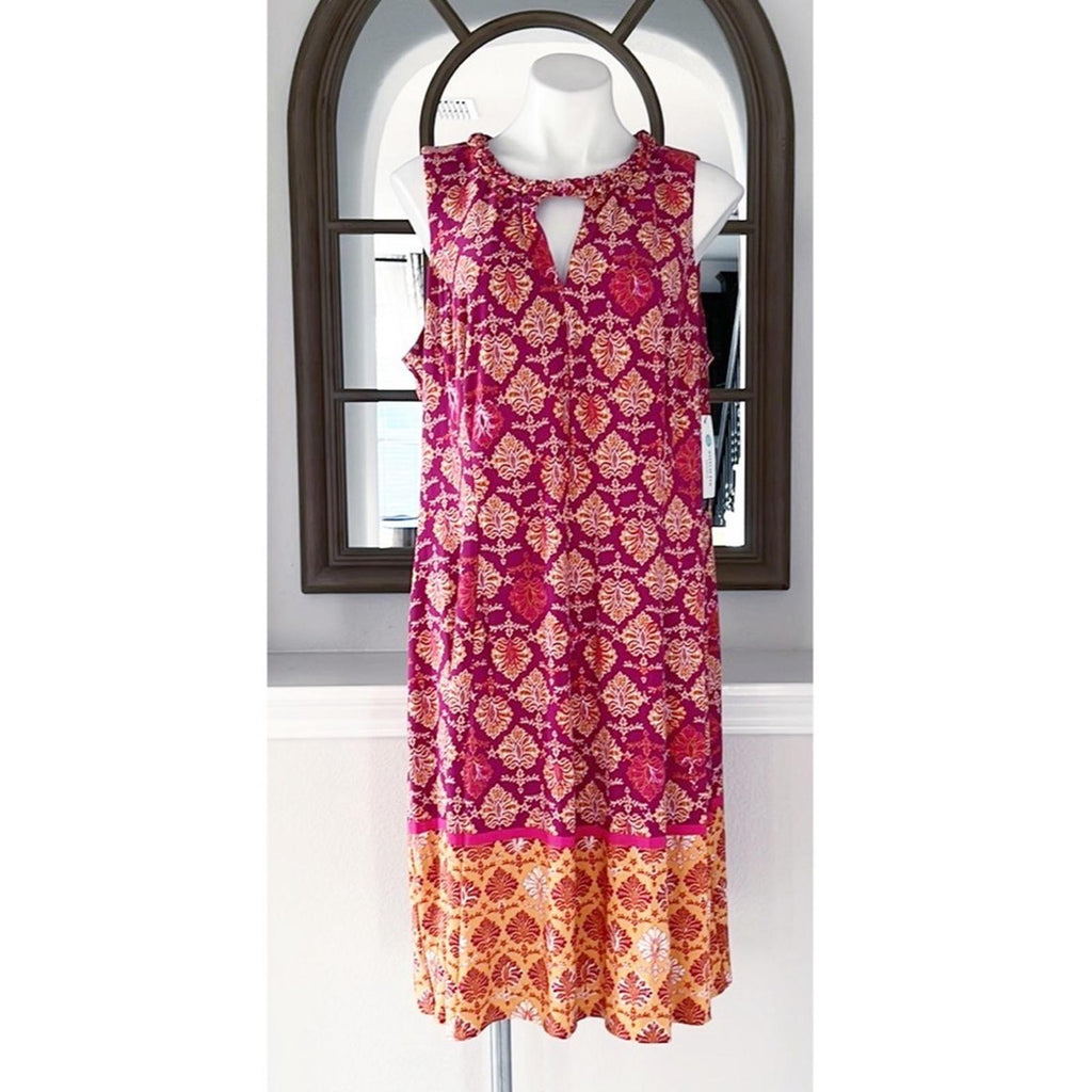 Maggy London Cyndie Jersey Dress in Violet/Gold, Plus Size 20W New w/Tag