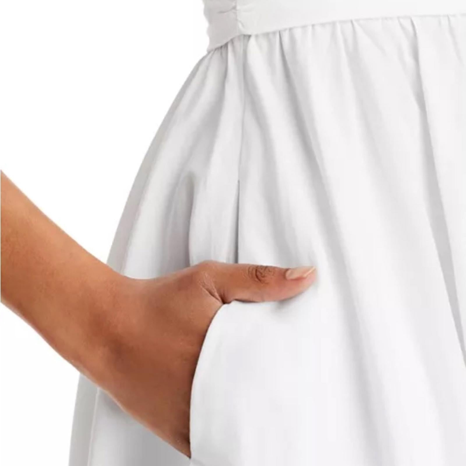 Rhode Margot Cotton Flutter Sleeve Maxi Dress in White, NWT, Size 4