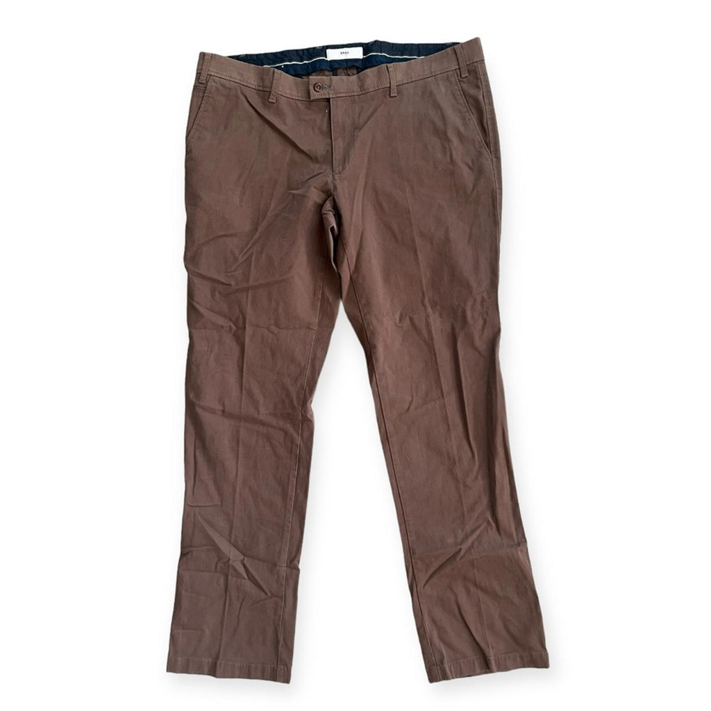 BROWN Kapok & Pima Luxury Chino Pants, Size 42/34 New w/Tag $185