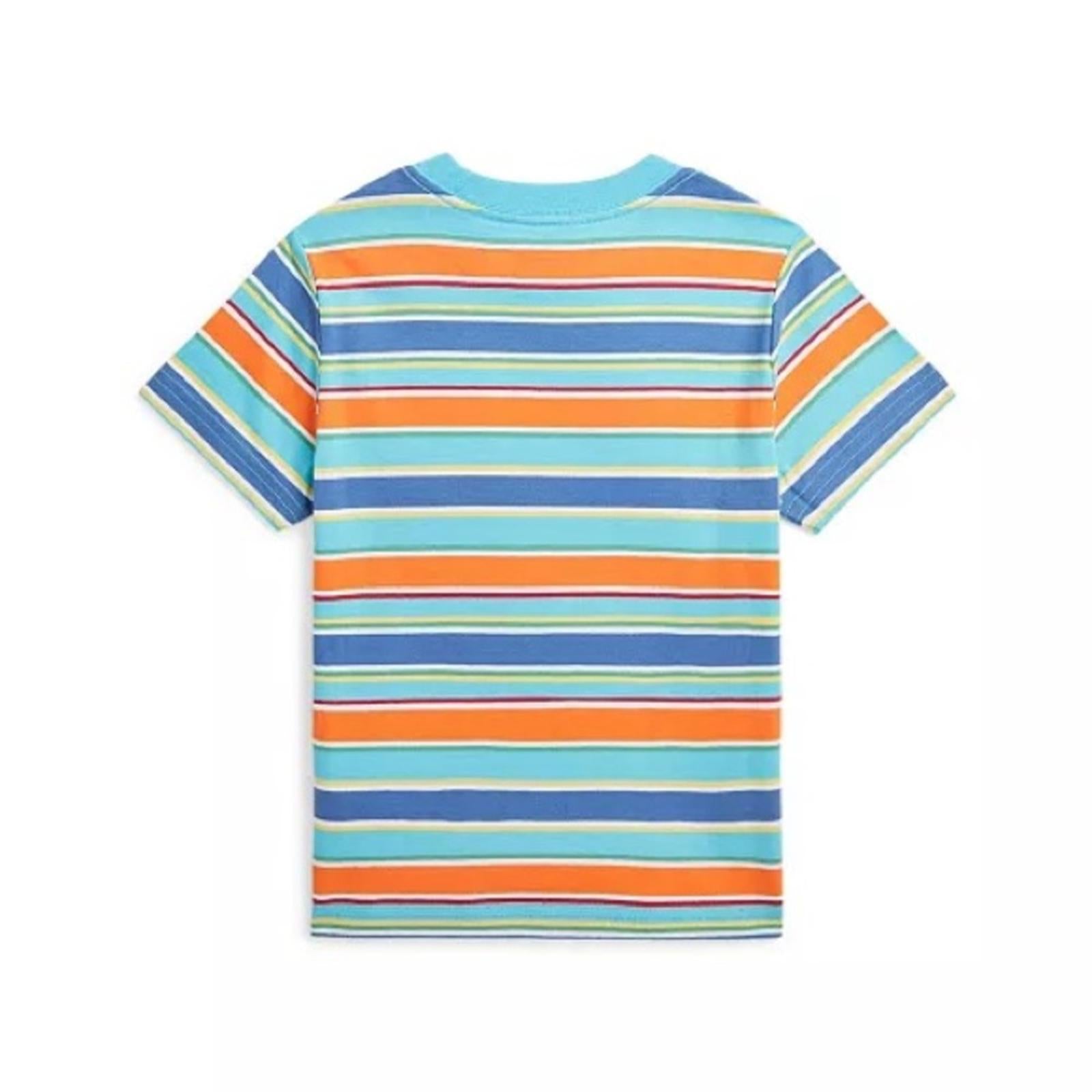 Polo Ralph Lauren Boys Striped Cotton Jersey Pocket Tee, NWT, Size L (14-16)