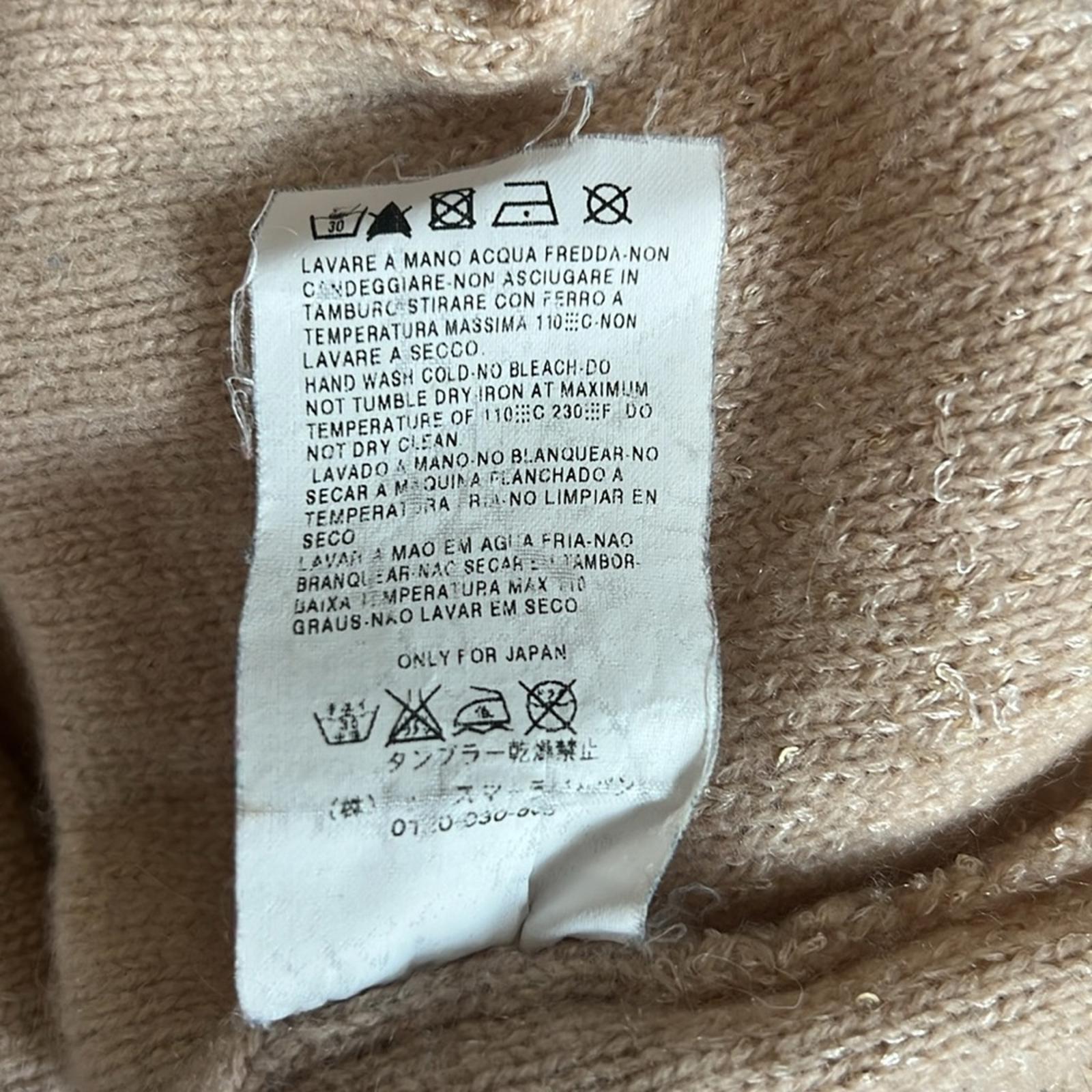 MaxMara Cashmere-Wool Crewneck Sequin Detail Sweater, Size M