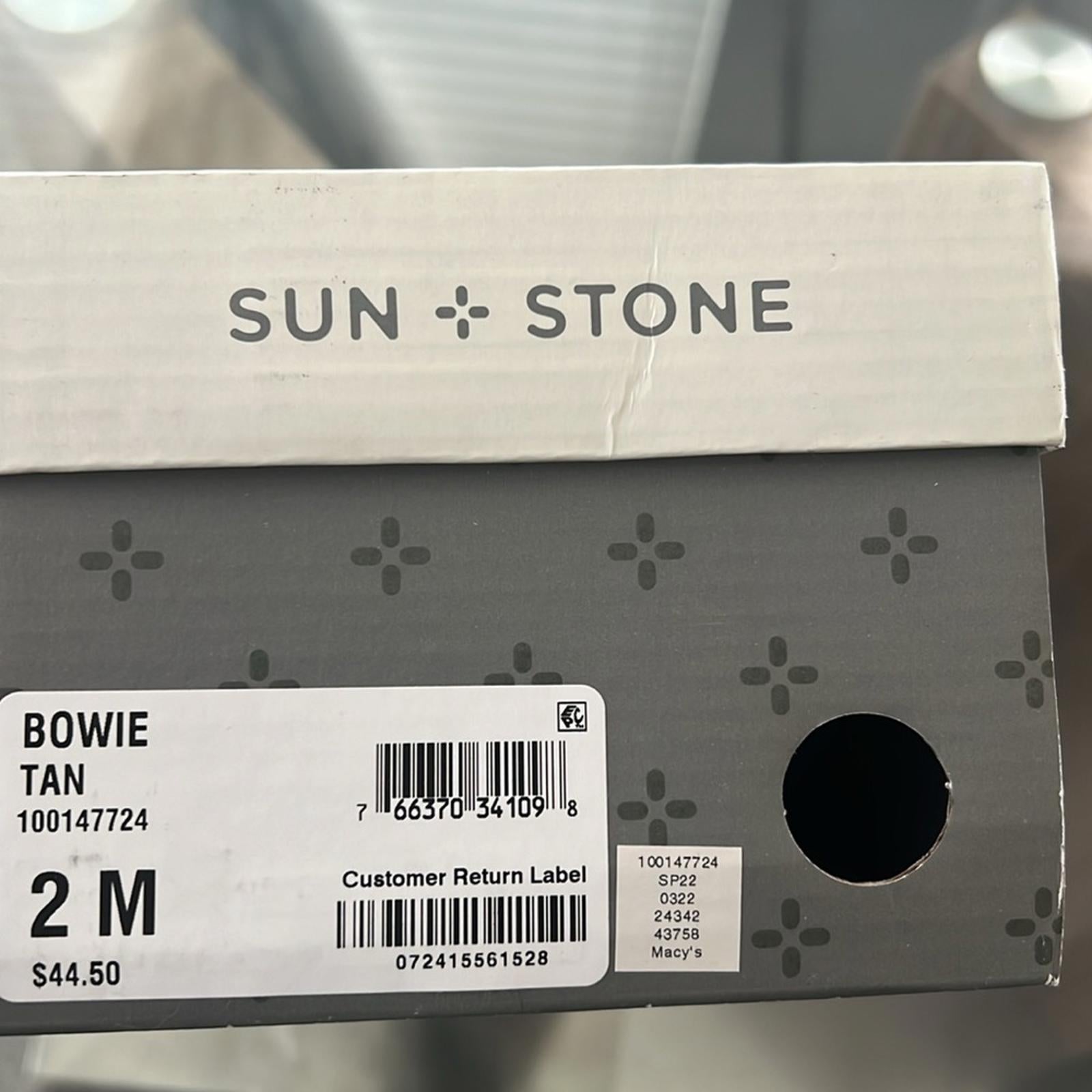 Sun+Stone Brown Bowie Sandals, Boys Size 2 New in Box