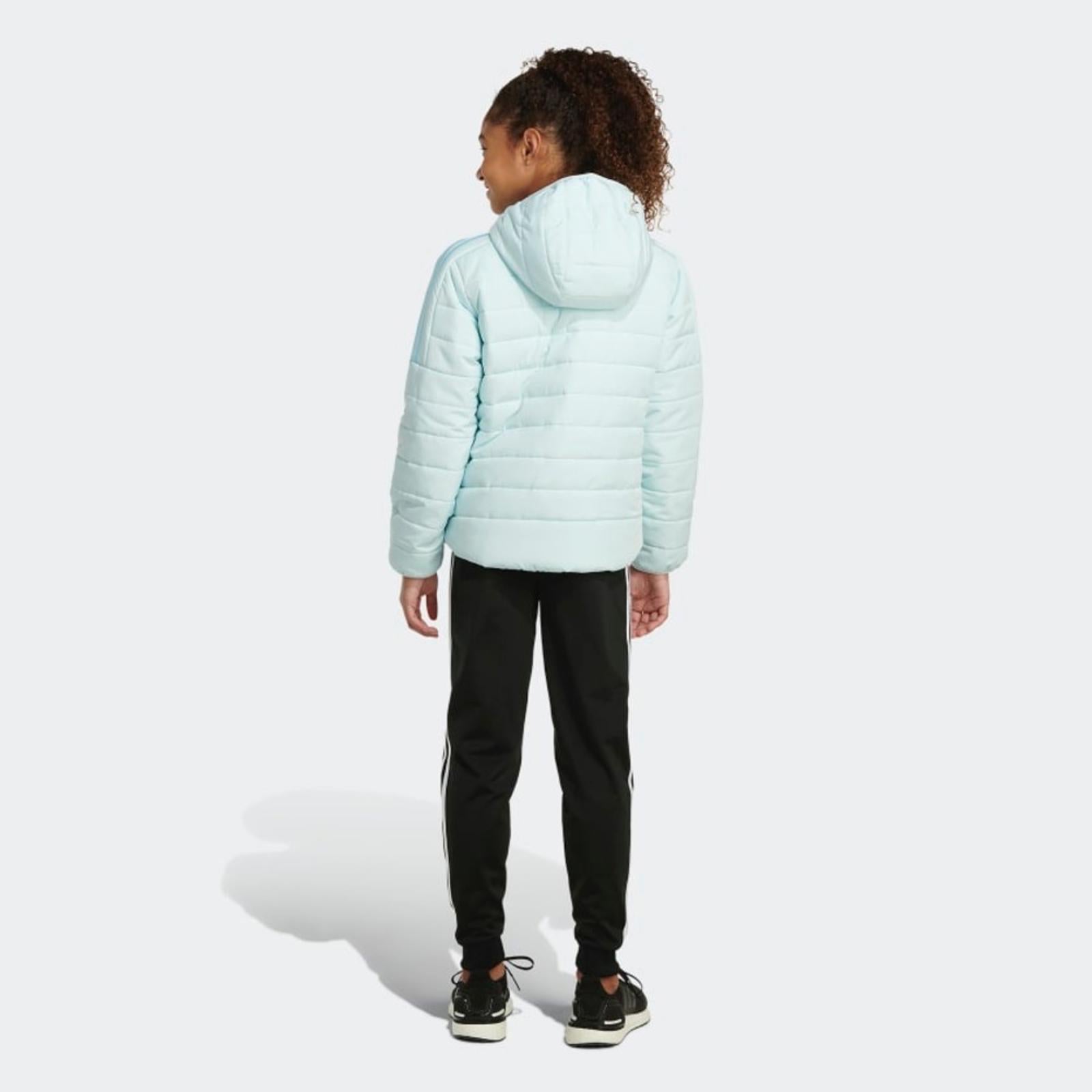 Adidas Cozy 3-Stripes Puffer Jacket in Blue, Size XXS, NWT