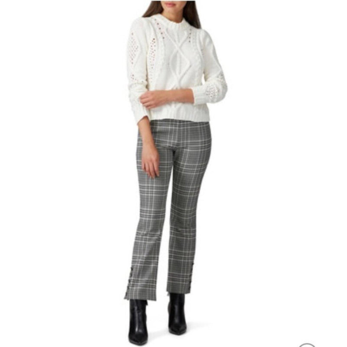 Rachel Roy Adrina Crewneck Pullover in Ivory, Size L New w/o Tag