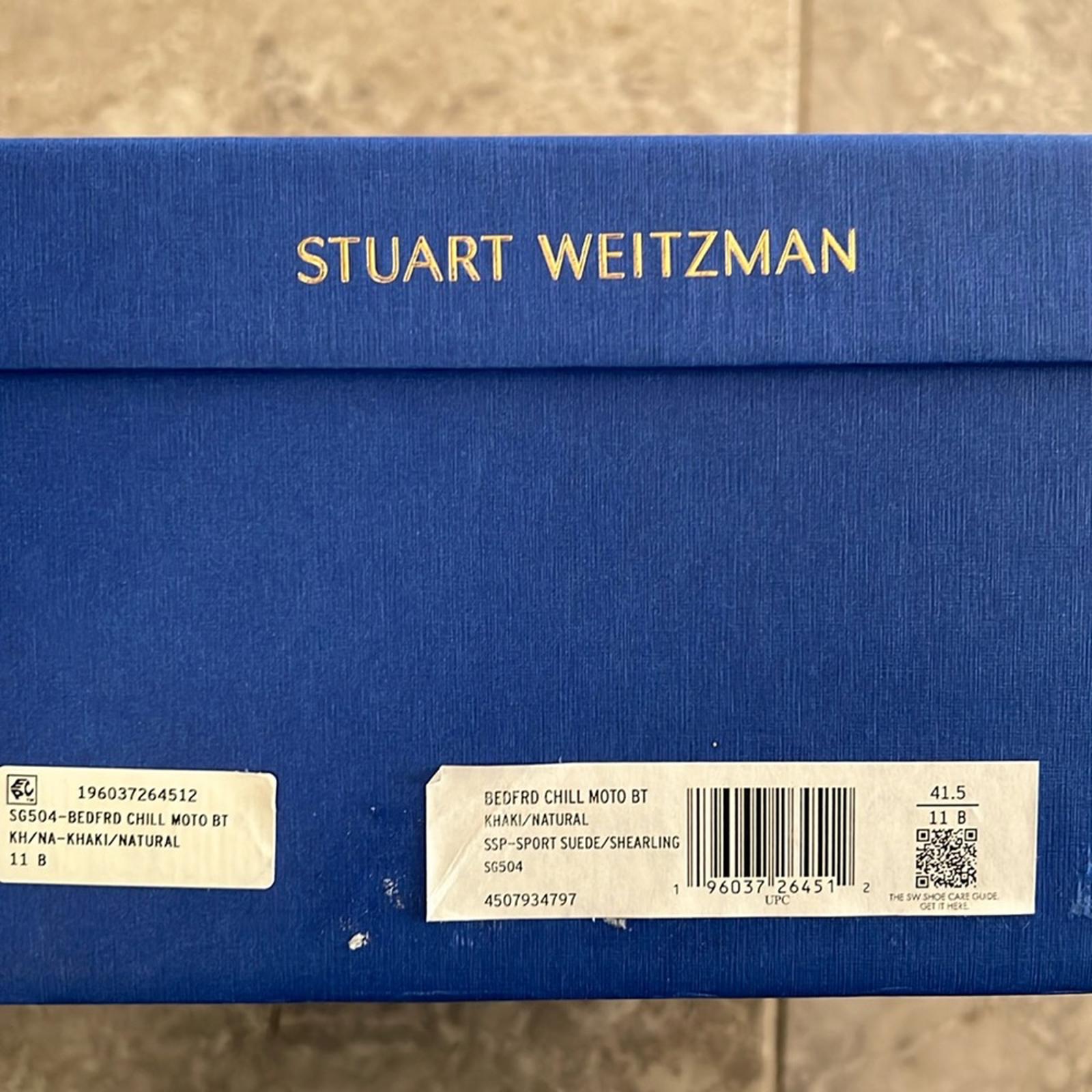 Stuart Weitzman Bedford Suede Shearling Winter Booties, Size 41.5/11 New in Box
