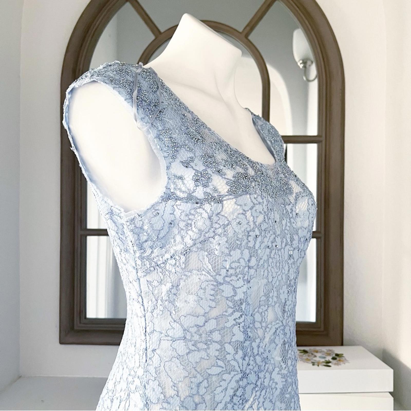 Mikael Aghal Sheer Lace Maxi Dress, Size 8 New w/Tag Retail ~ $495