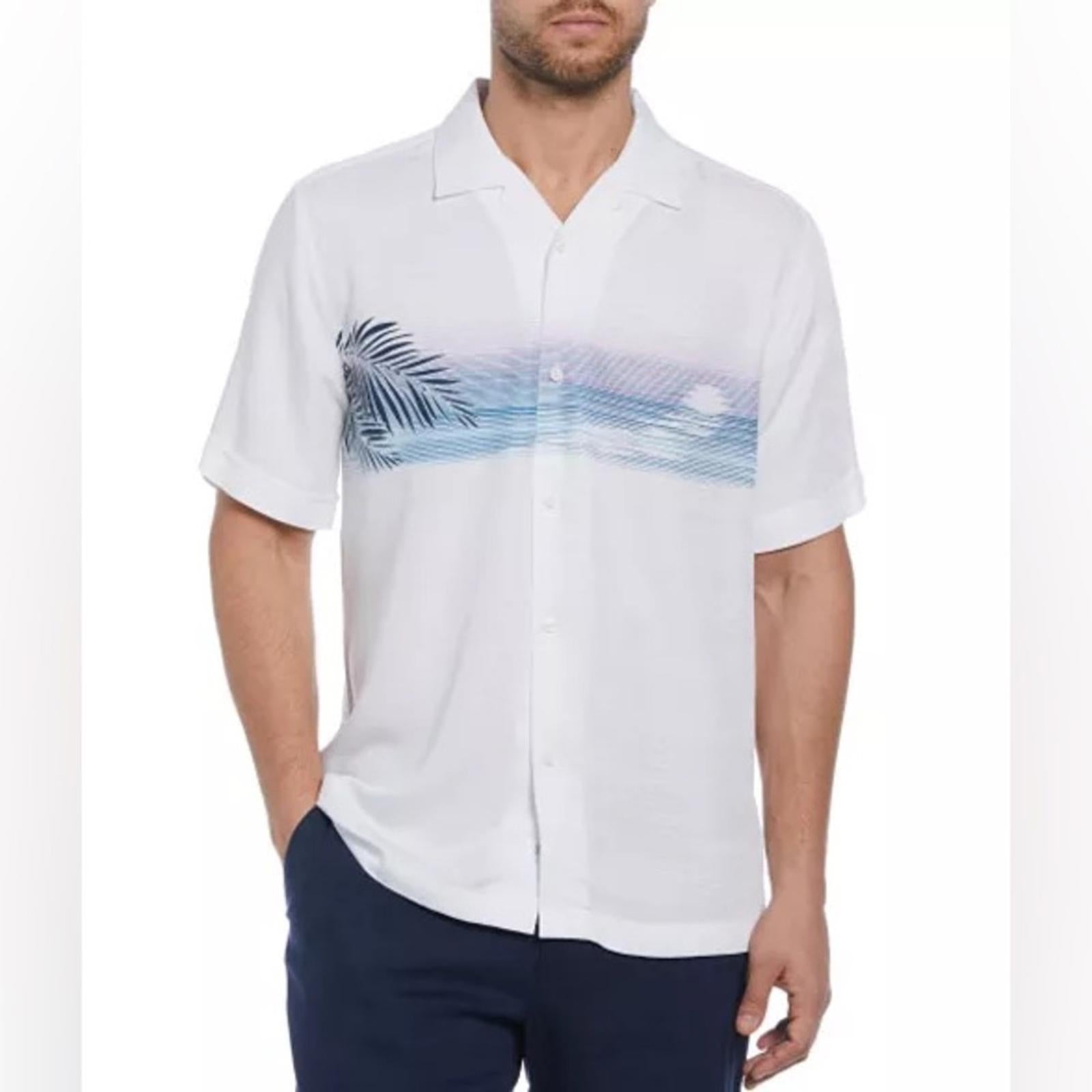Cubavera Camp Collar Sunset Print Shirt Men's Big & Tall, Size XXL NEW w/Tag