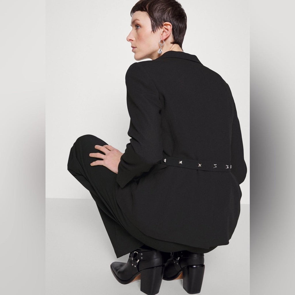 BOSS Jiriva Belted Jacket in Black, Size EU32 | US0 New w/Tag $645 SOLD OUT!