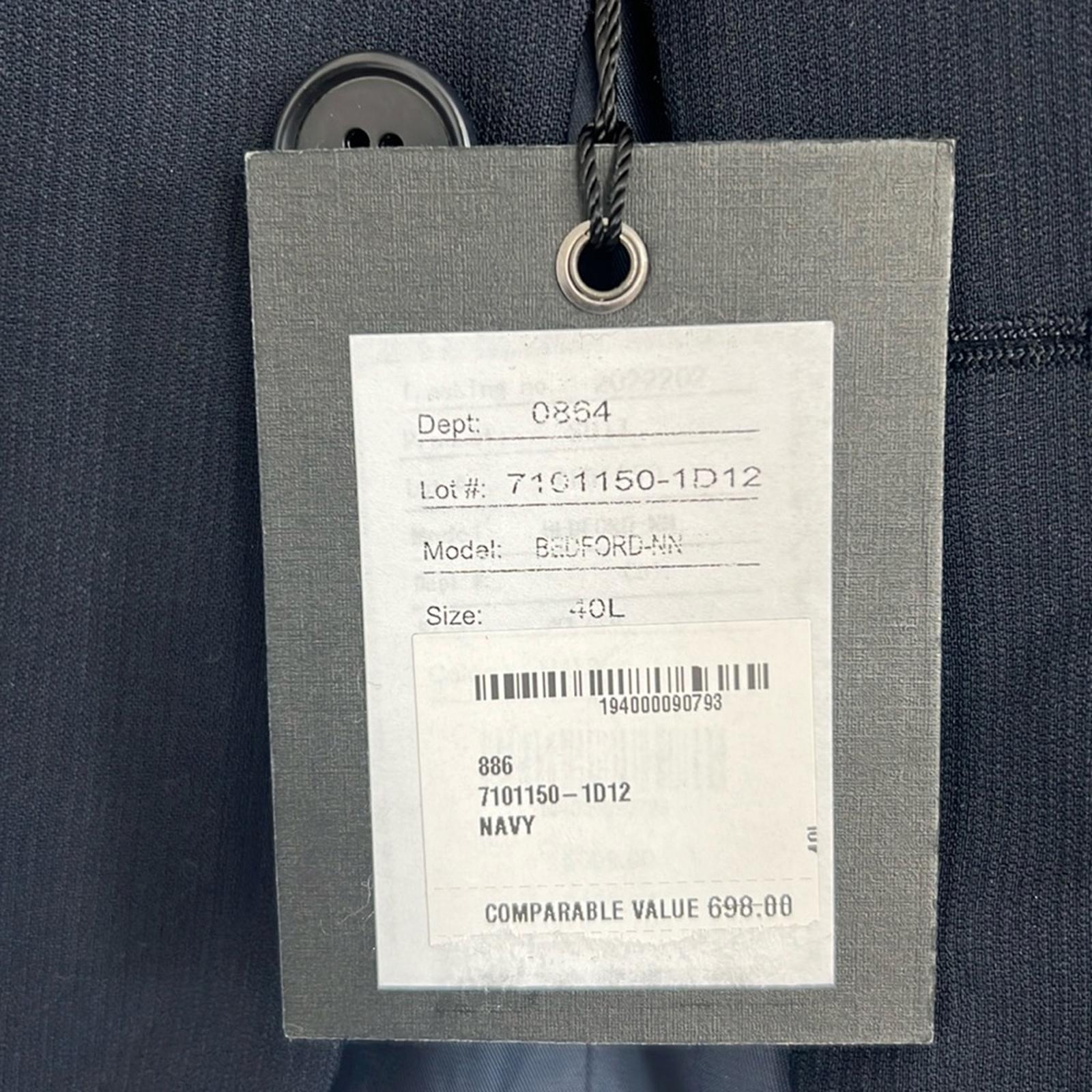 John Varvatos Star USA Slim Fit Suit Separates Navy Wool Size 40L New w/Tag $698
