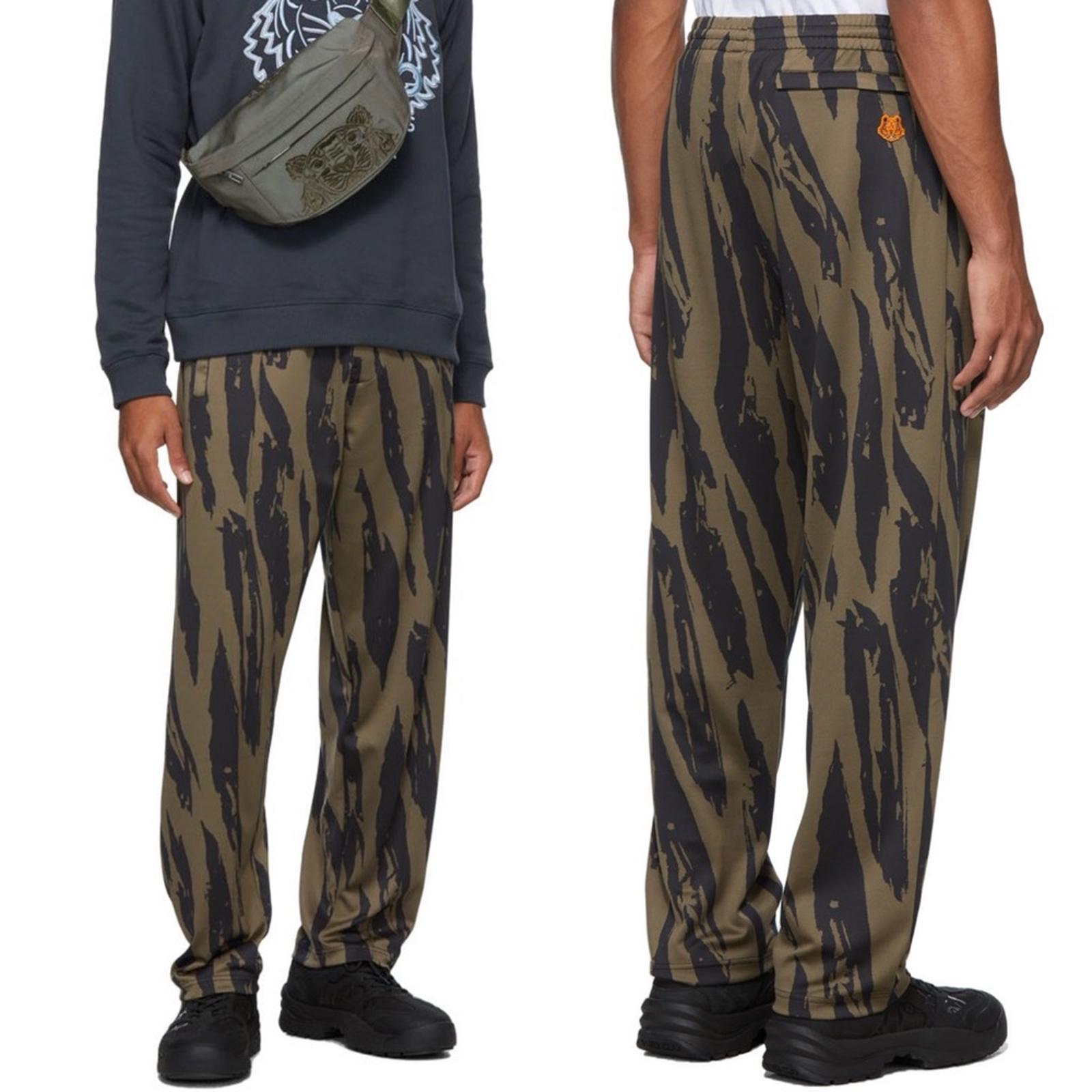 Kenzo Pleat Camo Lounge Pants, Printed Track Size L New w/Tag Retail $480
