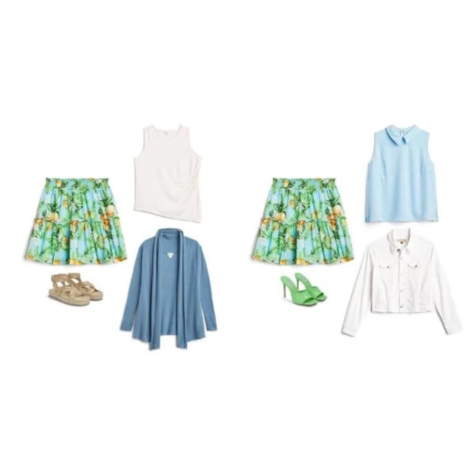 BB Dakota Juicy Mini Tiered Skirt in Sky Blue, Size XL New with Tag