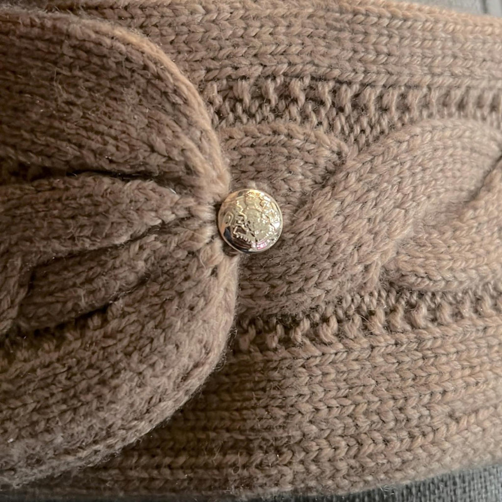 Lauren Ralph Lauren Cable Pop-Top Glove in Classic Camel, NWT, One Size