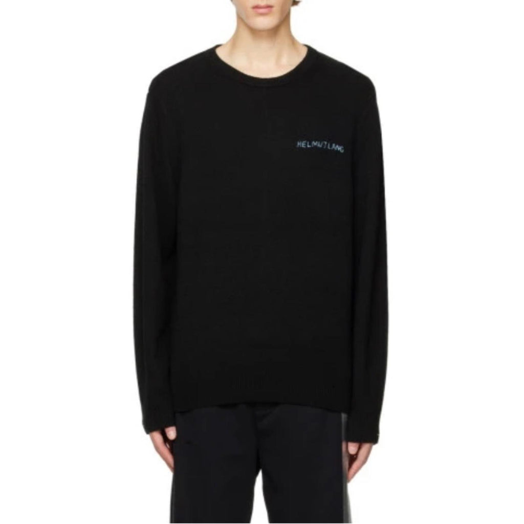 NEW Helmut Lang Cashmere Blend Kurt Crewneck Sweater Black Size S New w/Tag $375
