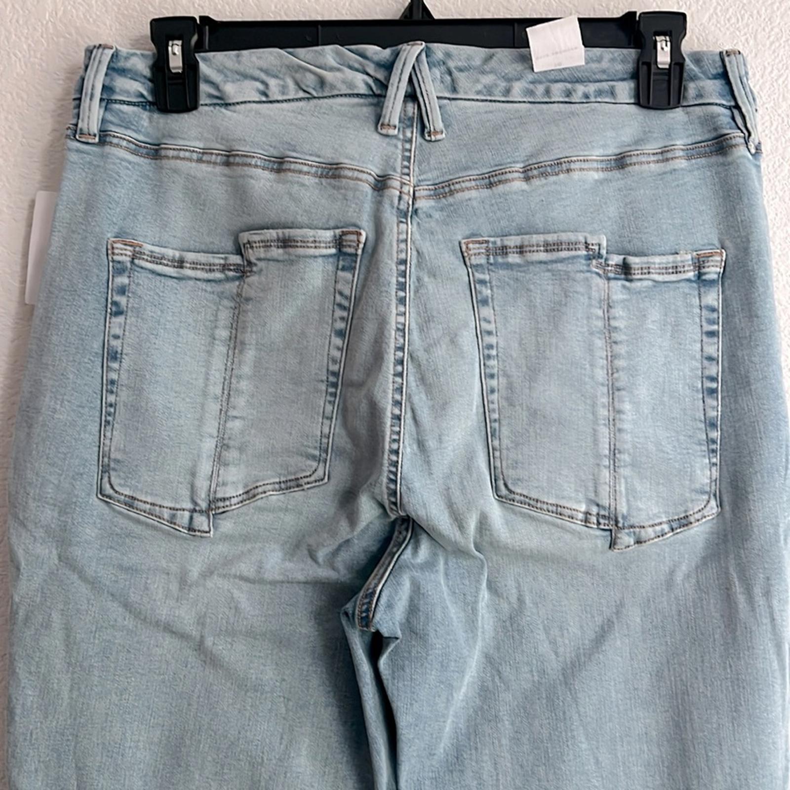 Good American GLC High Rise Mini Bootcut Jeans in Indigo, NWT, Size 16