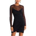 Halston curated by Reiss Polka Dot Mini Dress in Black, Size 16 New w/Tag $445