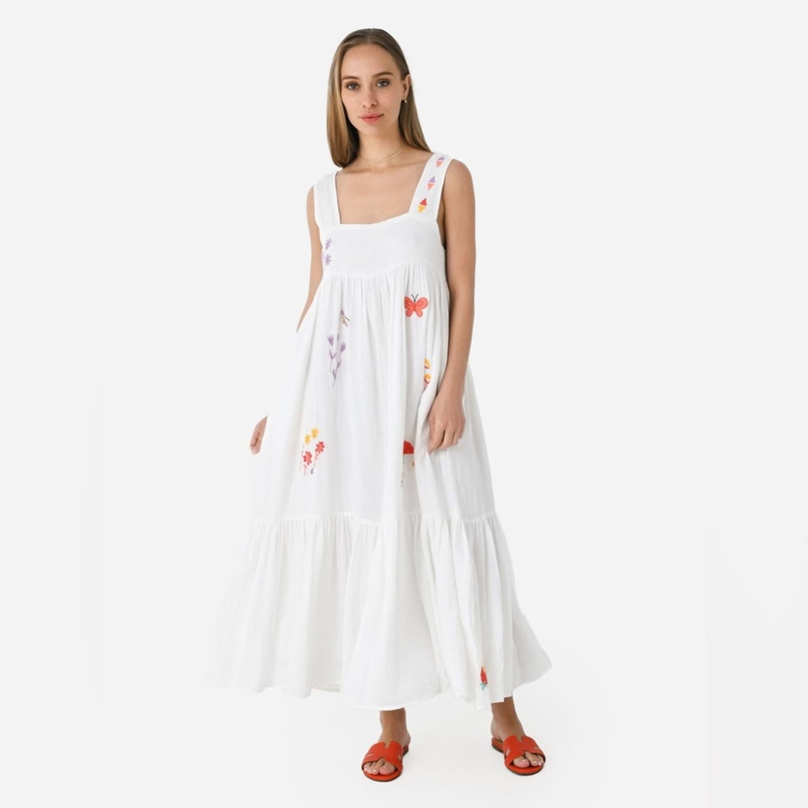 MOTHER The Love Story Summer Dreams Dress in White, NWT, Size L