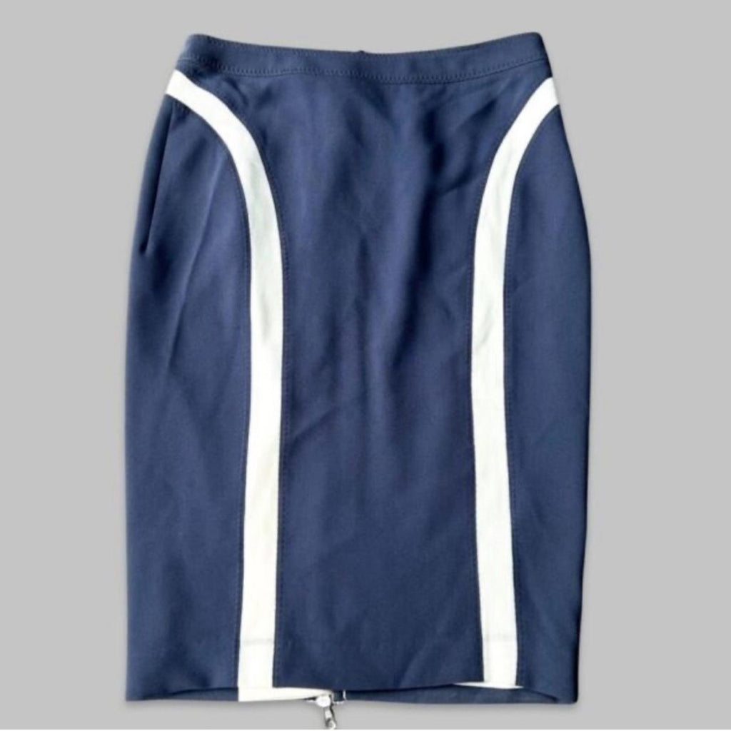 NWT Rag & Bone Midnight Scuba Skirt, Navy & Cream, Size 4 New w/Tag