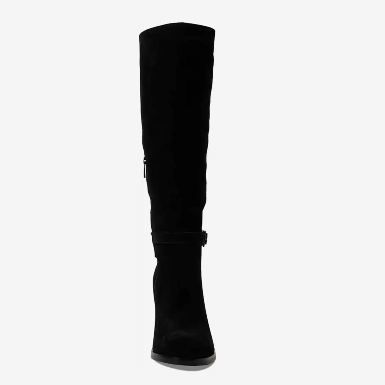 NWT La Canadienne Paul Buckled High Heel Boots, Black Size 7.5M New in Box