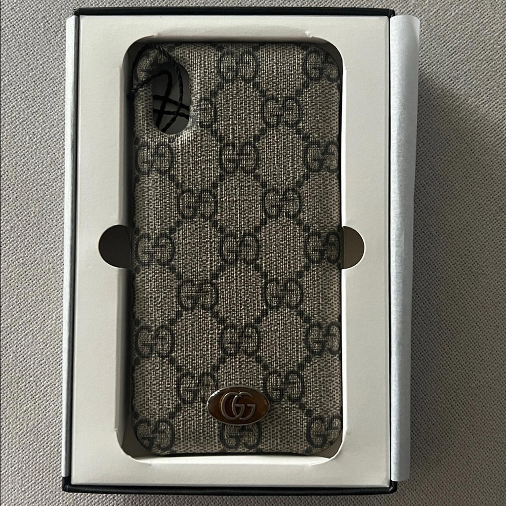 Gucci GG Supreme Monogram Ophidia iPhone Case, New in Box, Retail $370