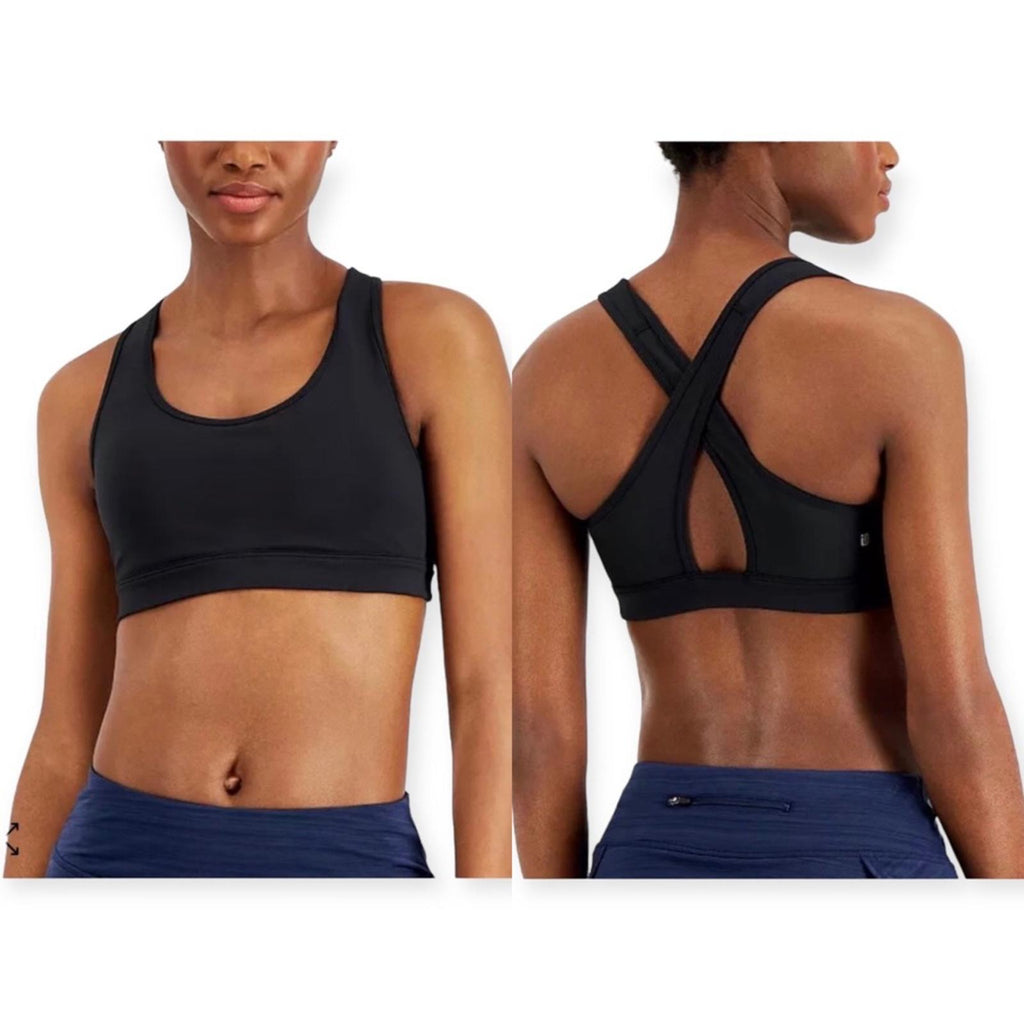 ID Ideology Performance Medium Impact Sports Bra in Black, Plus Size IX NWT