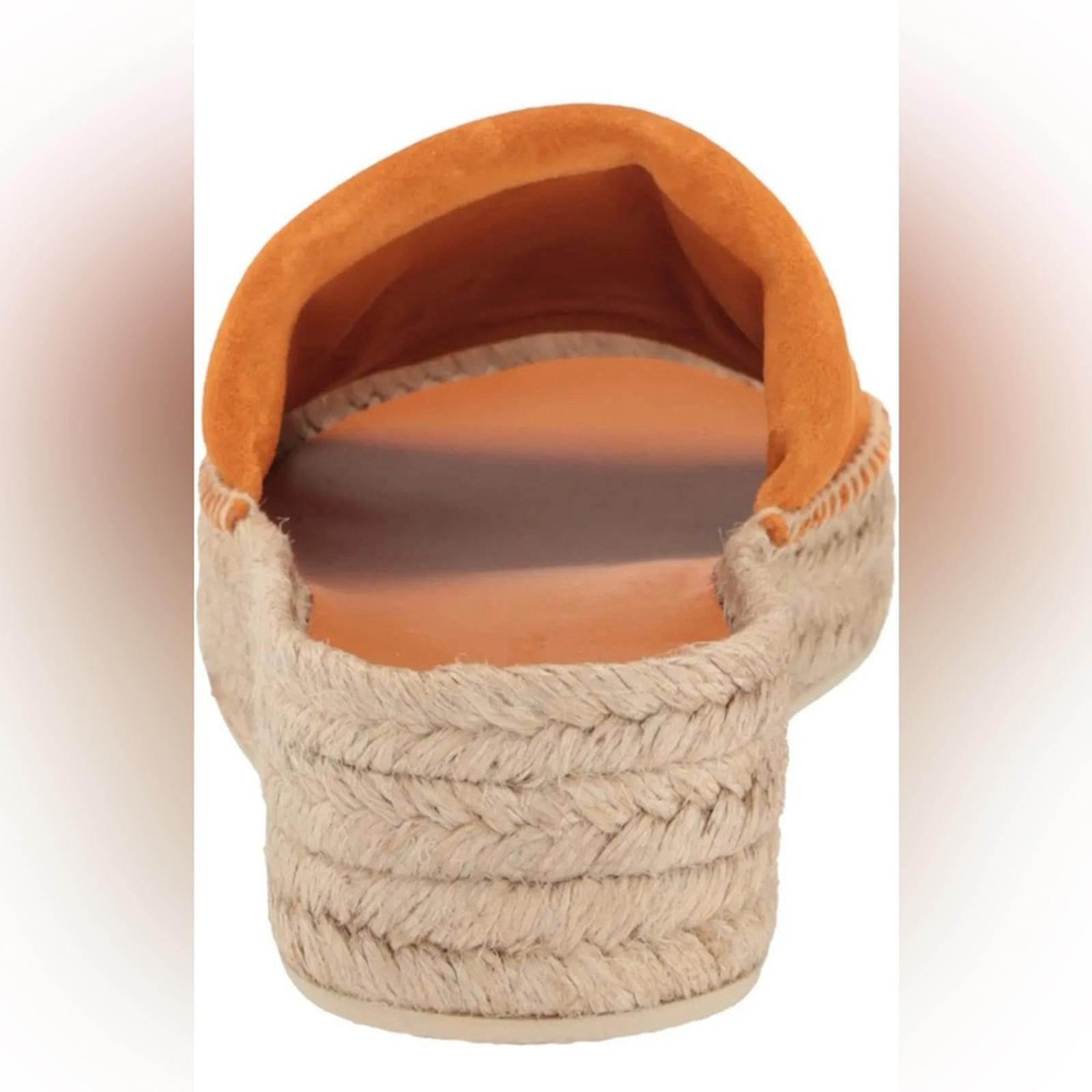 Vince Jesse Leather Espadrille in Burnt Orange, Size 11 New in Box Made in Spain
