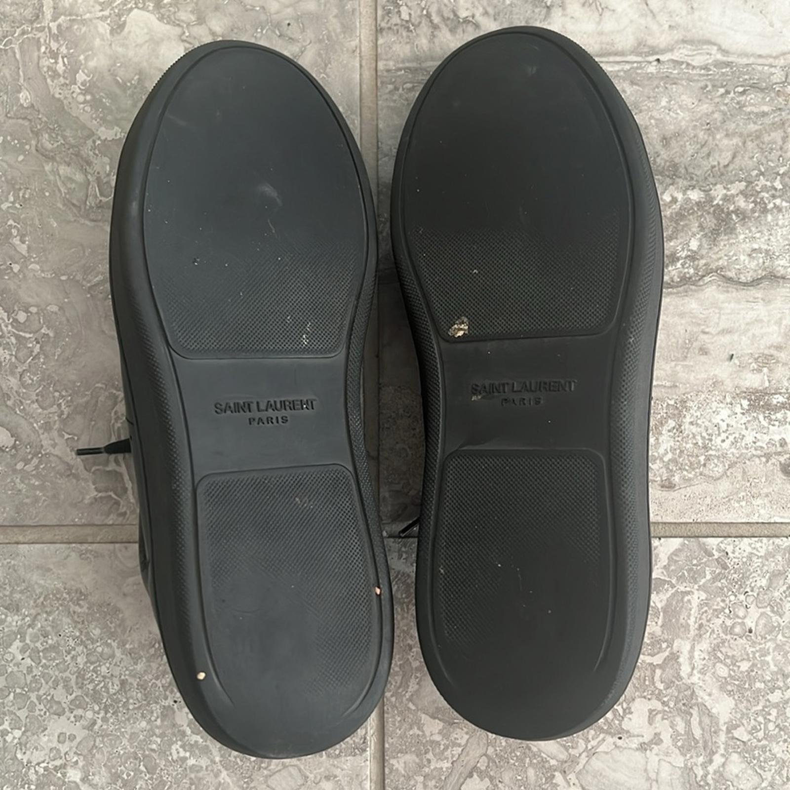 YSL Saint Laurent Black Lace-Up Sneakers, Size 40 ~ Retail $685