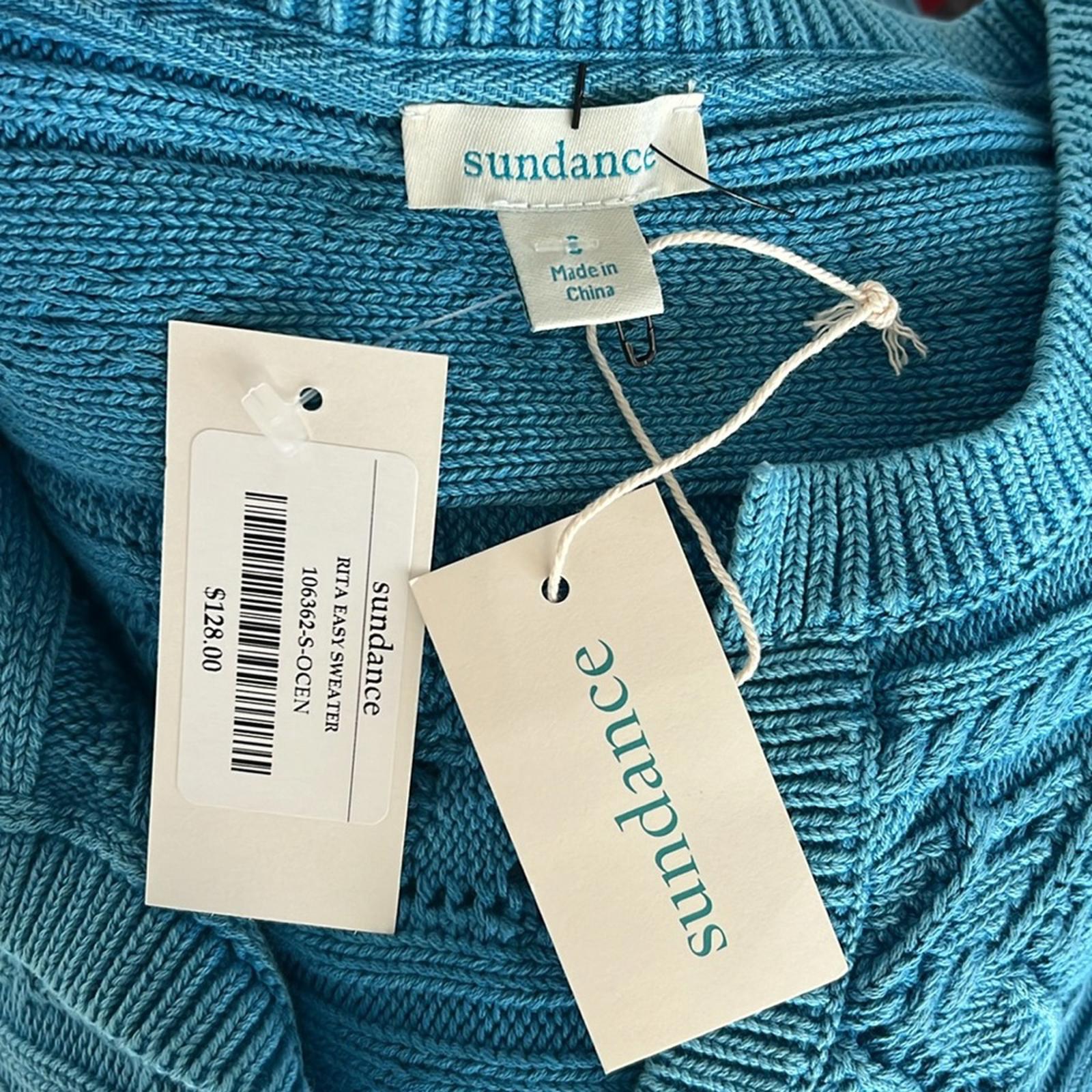 Sundance Rita Easy Cable Knit Sweater in Blue Size S New w/Tag SOLD OUT!