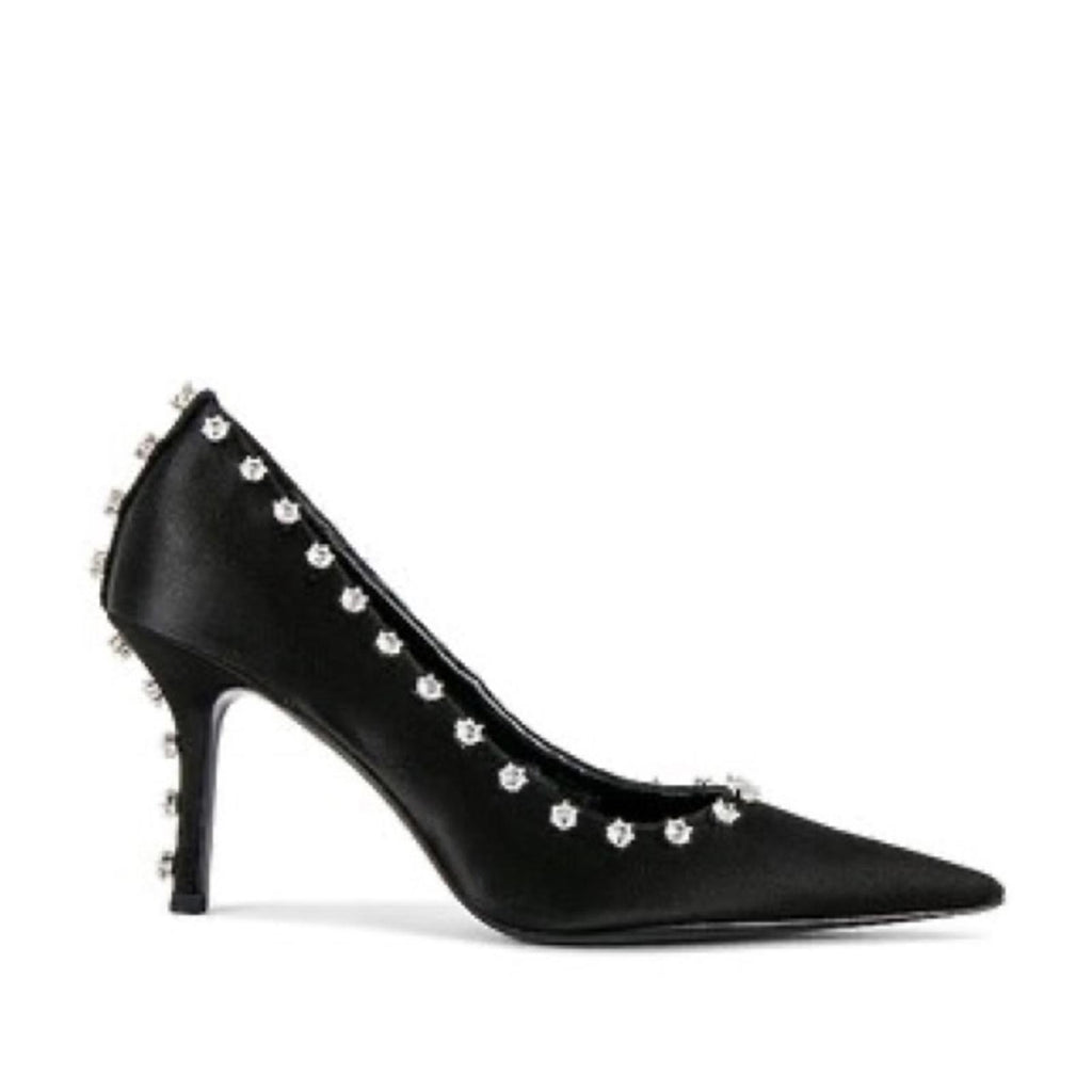 Alexander Wang Delphine 85 Crystal Stud Pump, Black Size 37.5 New + DustBag $895