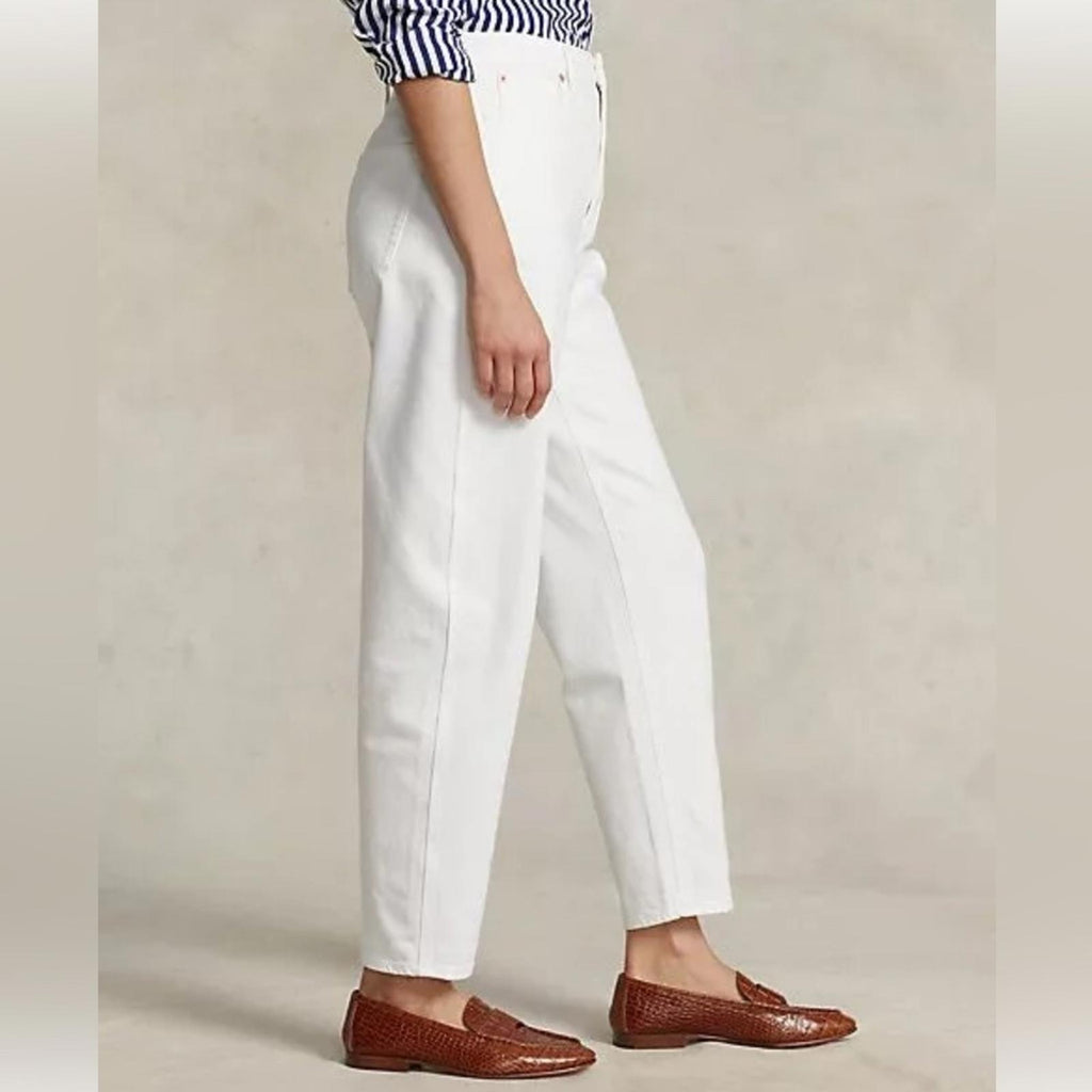 Polo Ralph Lauren Curved Tapered Jeans in Crocus Was/White Size 28 NEW w/Tag