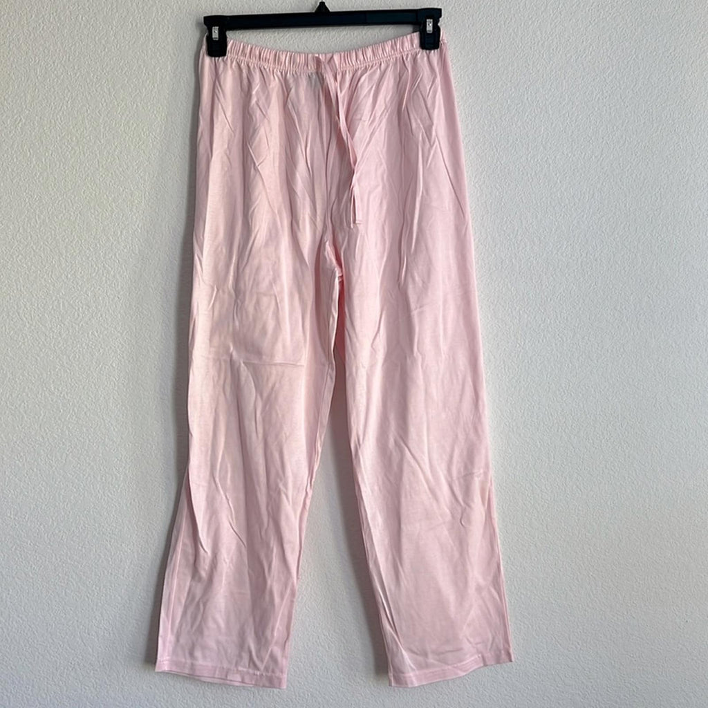 Burberry Pink Plaid Long Sleeve Pajama Set, NWT, Size L