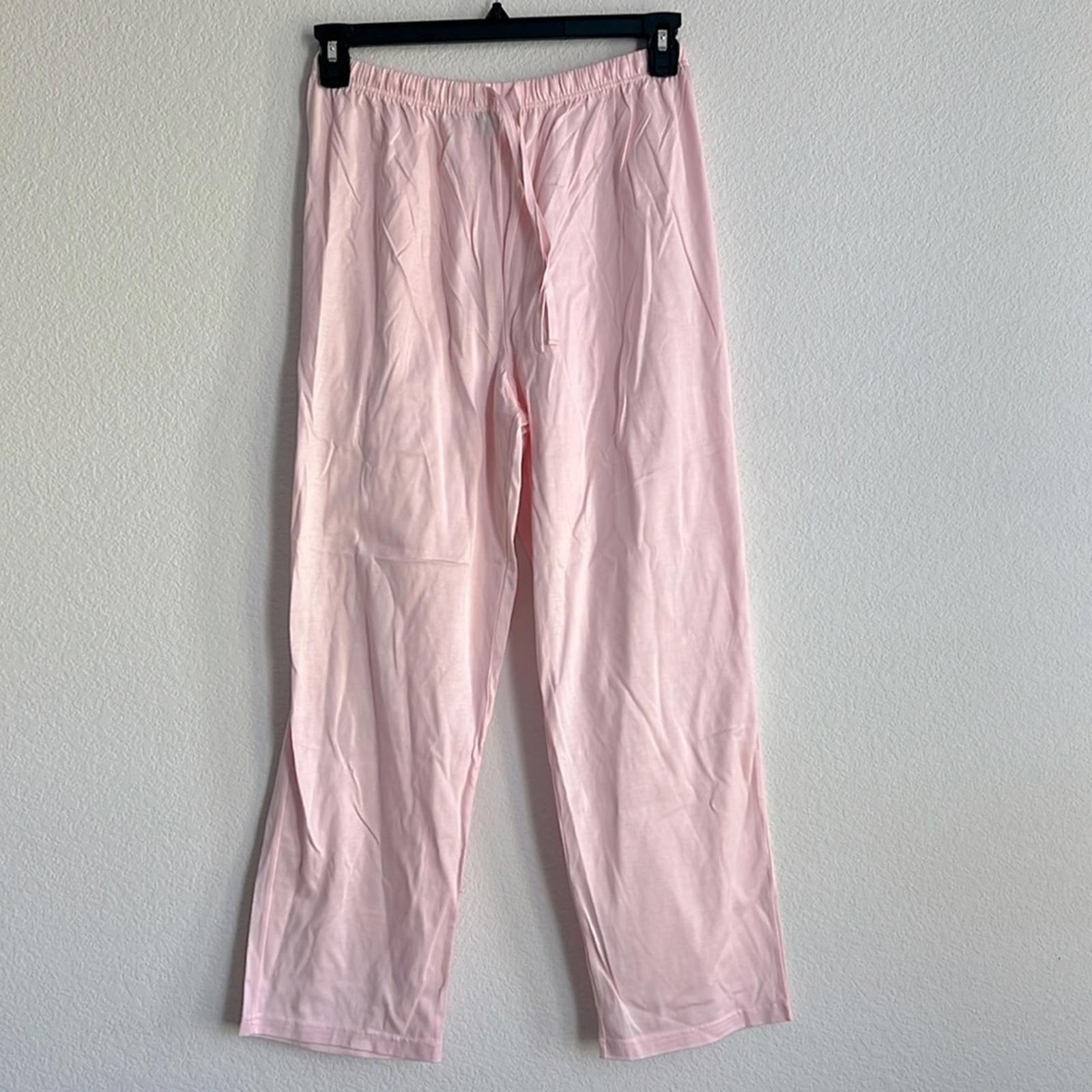 Burberry Pink Plaid Long Sleeve Pajama Set, NWT, Size L